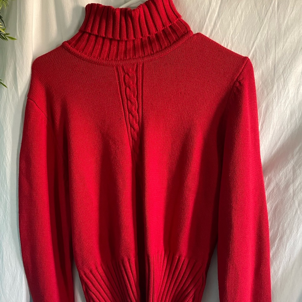 Vibrant Red Tommy Hilfiger Turtle Neck